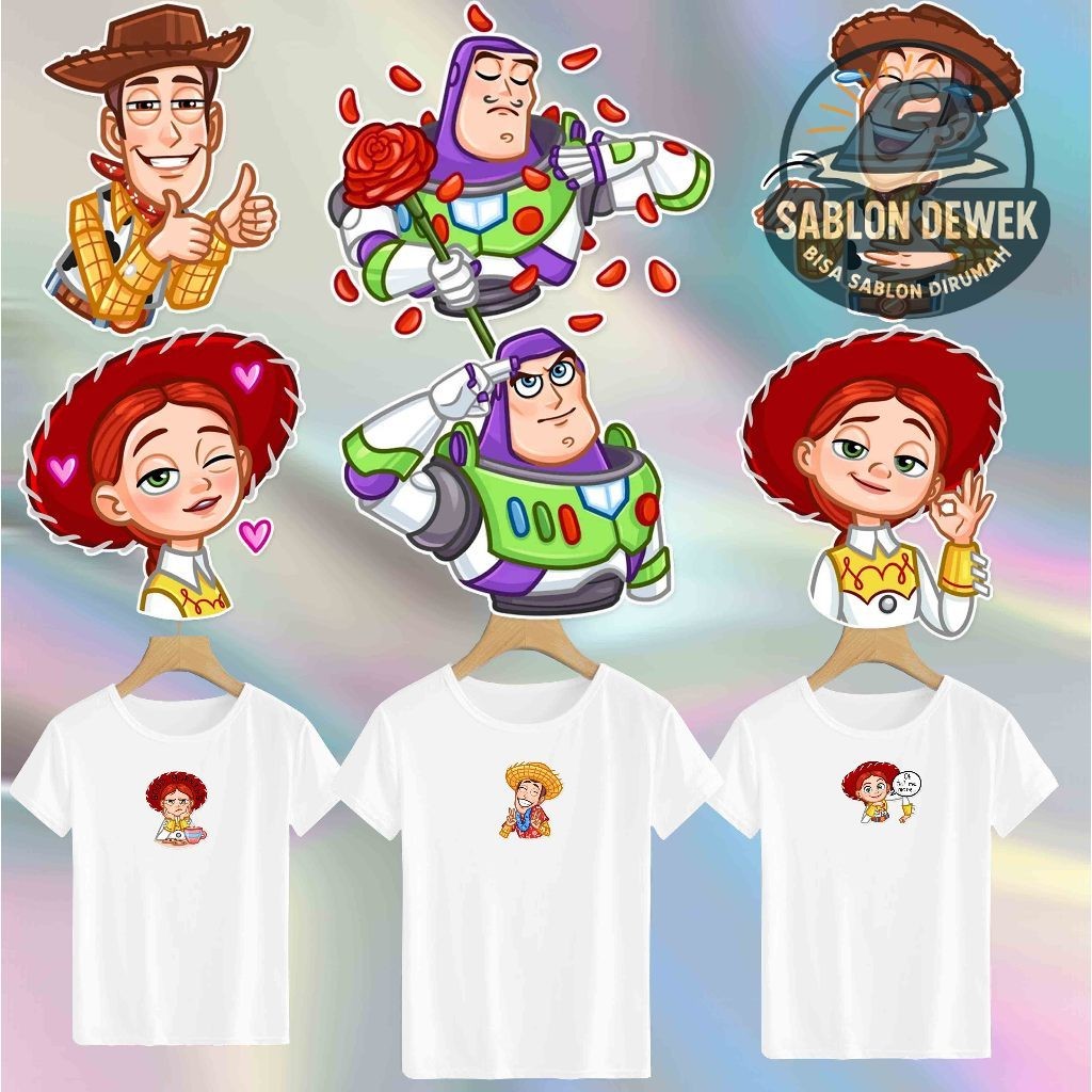 

SABLON STICKER DTF UKURAN 8CM TEMA TOY STORY EMOJI