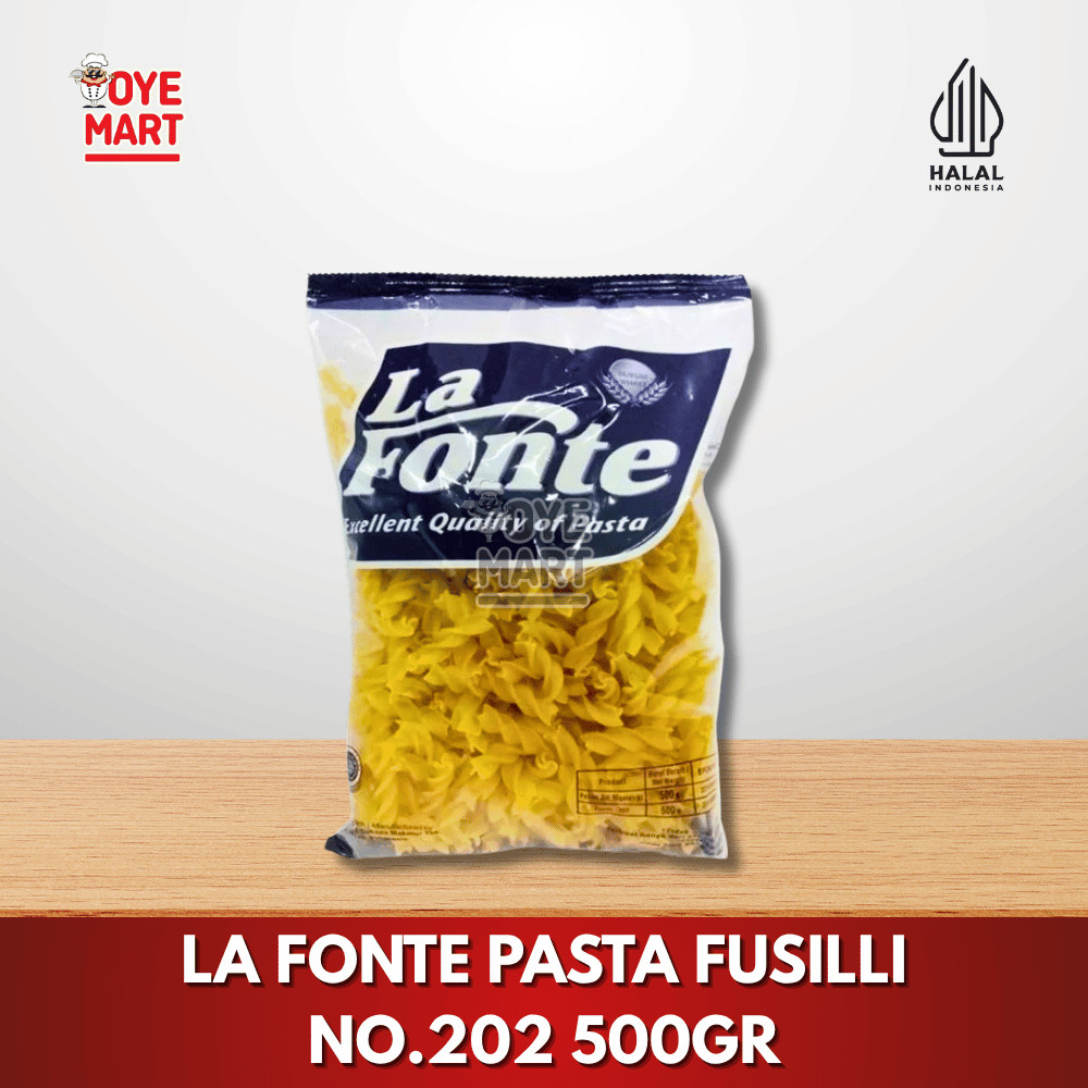 

LA FONTE PASTA FUSILLI NO.202 500GR/PASTA BENTUK SPIRAL / PASTA