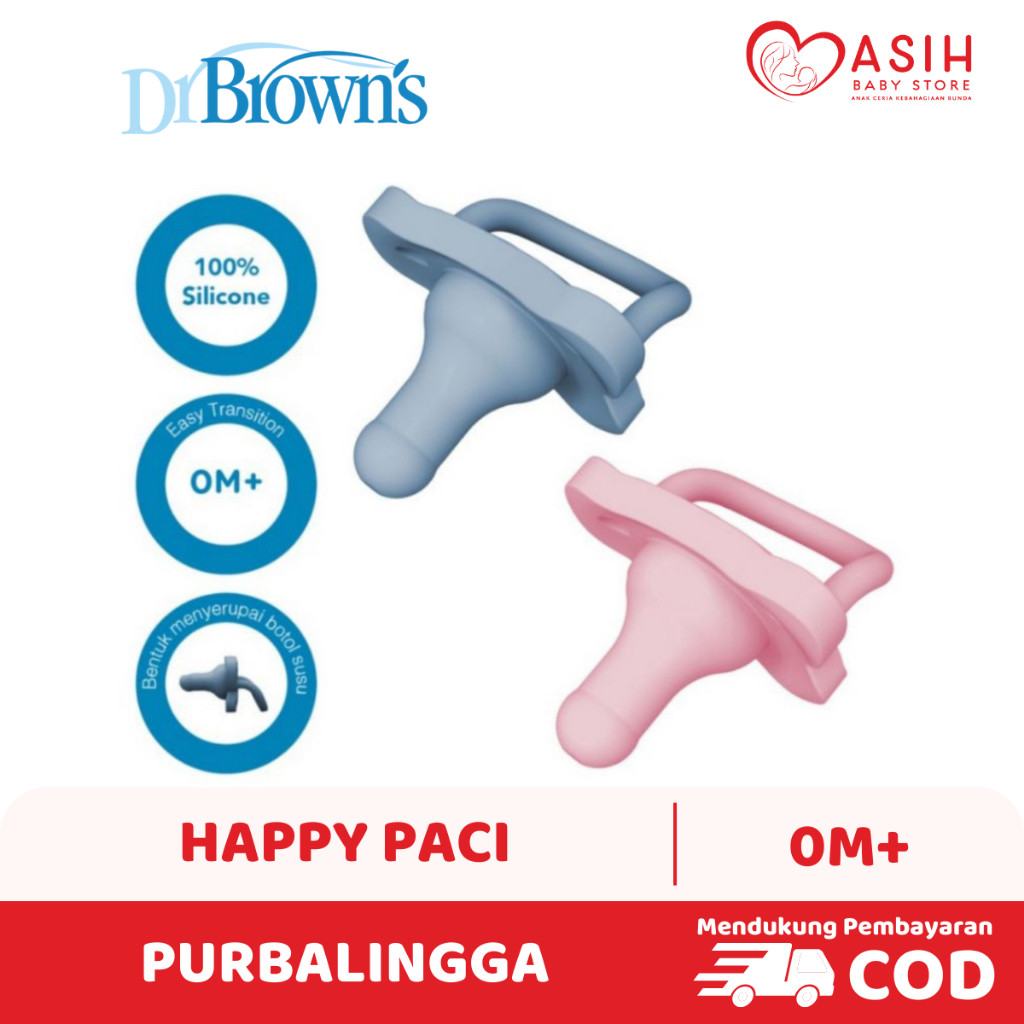 Dr Browns Happy Paci Pacifier Empeng bayi 0 6 Bulan - Kompeng Mpeng NewbornCO