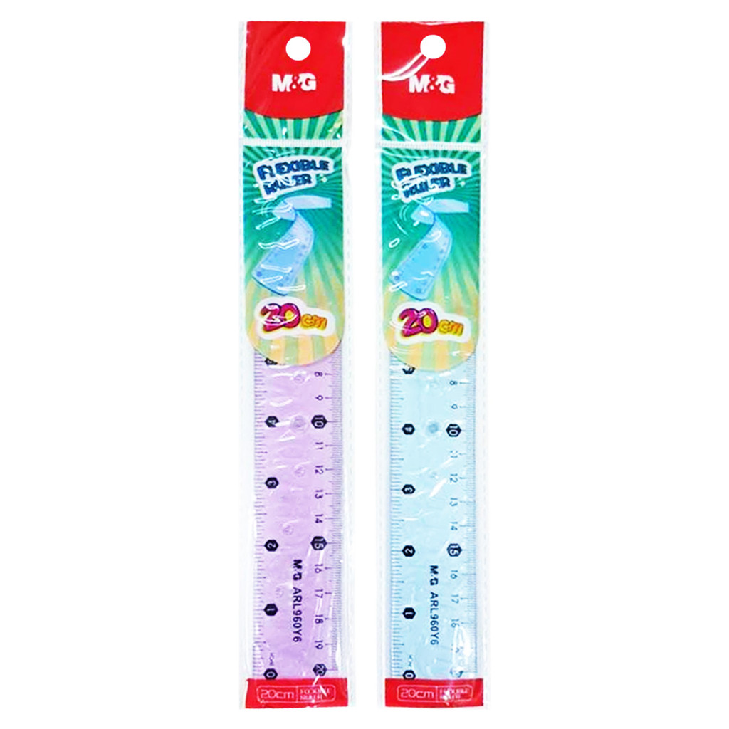 

M&G ARL960Y6 20 Cm ARL960Y7 30 Cm Penggaris Anak Sekolah Ruller Soft Flexible Colorfull BEST SELLER