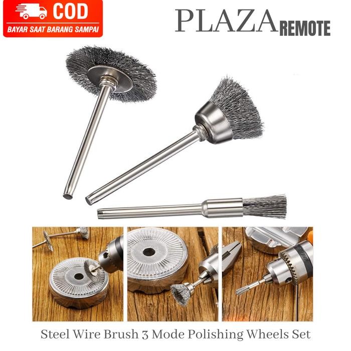 

Promo Mini Wire Stee Brush Poishing Whee PENCI BRUSH SET 12PC