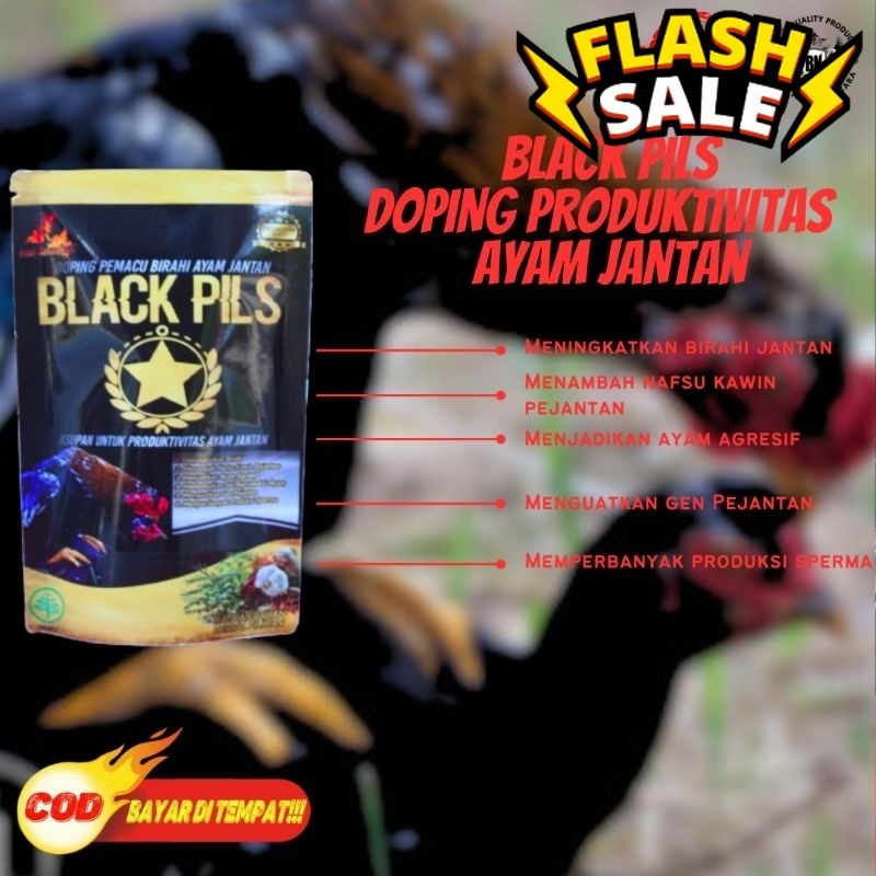 suplemen Ayam Tempur Bangkok Black Pils Doping Jantan Pemacu Birahi Agresif Kawin Tinggi Dan Kuat