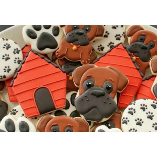 

Butter cookies dengan icing | kukis hias anjing / dog