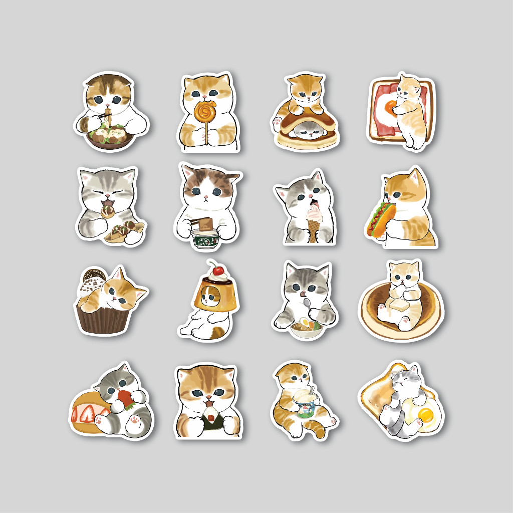 

Sticker Pack Foodie Mofusand | Sticker Tumbler | Stiker Laptop Koper Helm