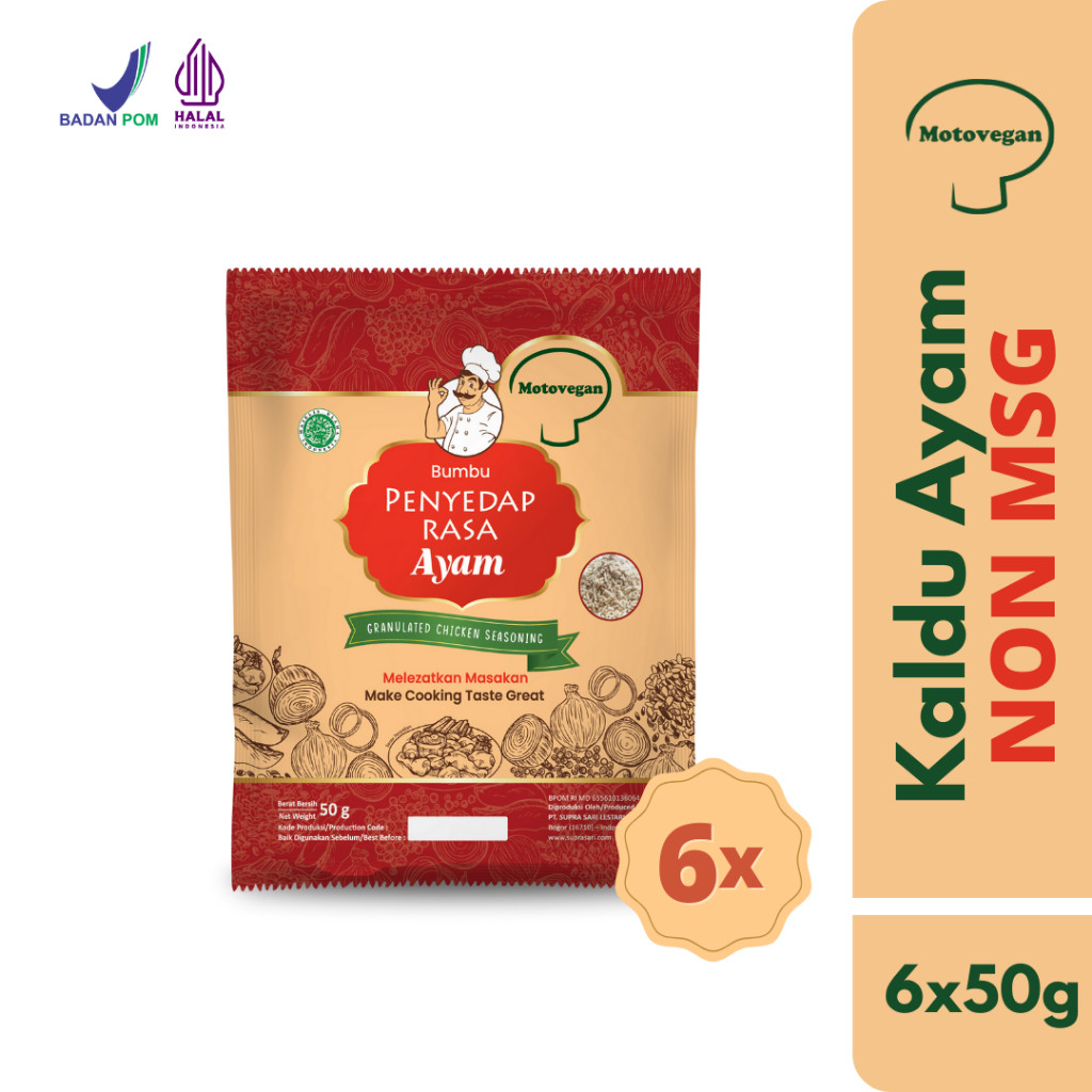 

NEW Paket Kaldu Ayam Motovegan 300gr (6 x @50gr) PREMIUM