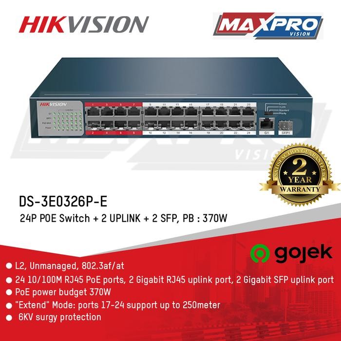 POE SWITCH HIKVISION DS-3E0326P-E