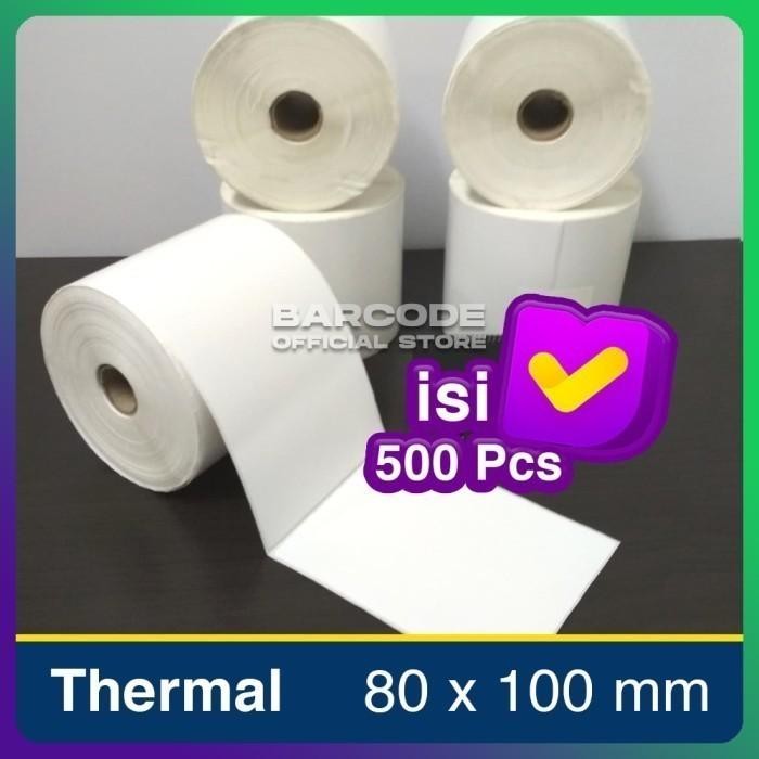 

TERLARIS! Label Barcode 80 x 100 Kertas Sticker Thermal 80x100 mm (500 Pcs)