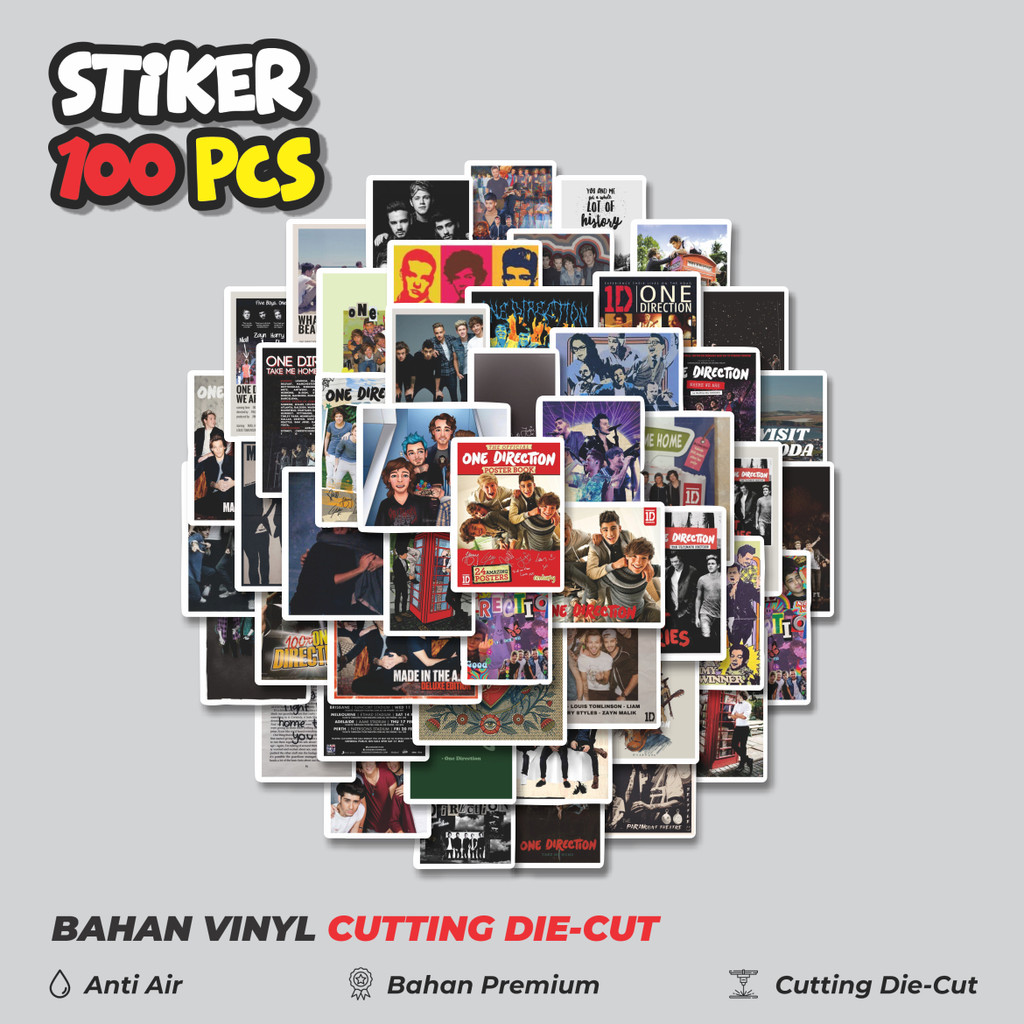 

Terbaru! 50 pcs Stiker Poster Album One Direction Dekorasi Lucu Kreatif untuk Notebook, Skateboard, HP