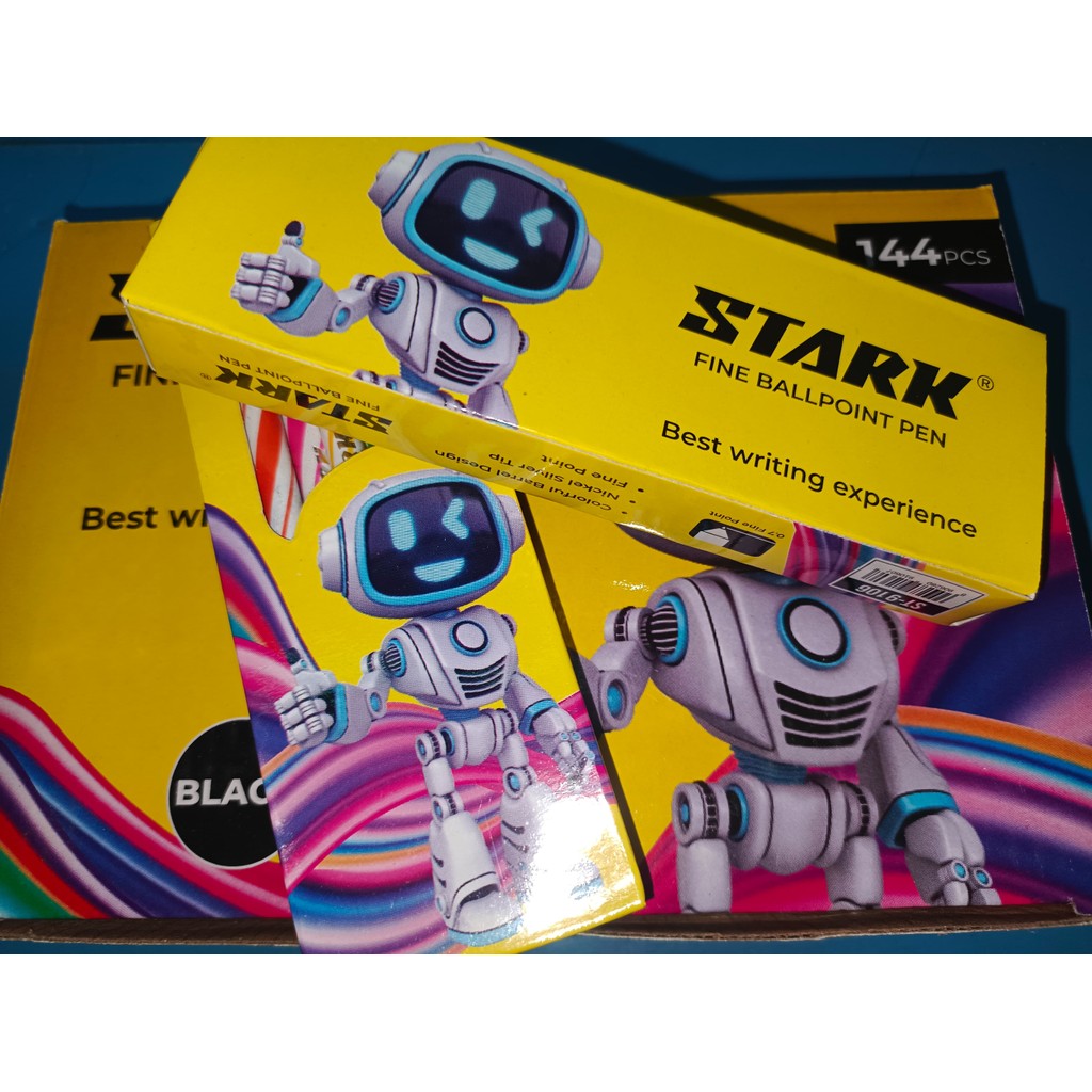 

Pulpen Hitam Ballpoint/Pulpen Stark 1 box isi 12 pcs/Pulpen Hitam