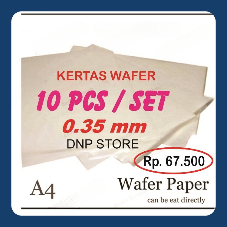 

KERTAS WAFER 10 Lbr EDIBLE WAFER PAPER 0,35 mm