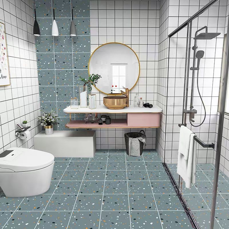 Stiker Lantai Kamar Mandi Wallpaper Lantai Kamar Mandi Tahan Air Self-Adhesive 2M*0.61M Stiker Kamar