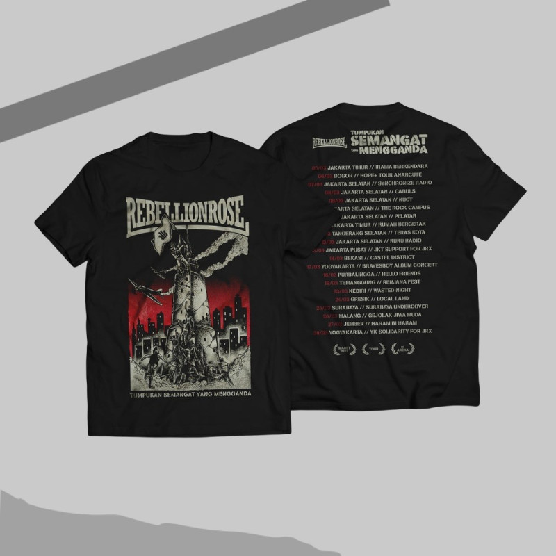 【Barang Spot】TS TSYM BK - Kaos Rebellion Rose Original Tumpukan Semangat Yang Mengganda Limited T-Sh