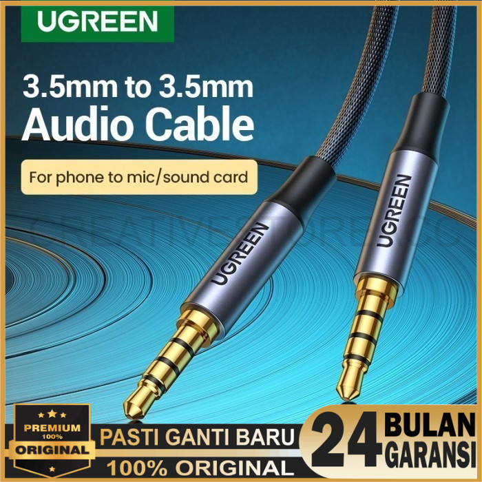 Ugreen Kabel Jack 4 Pole TRRS Audio Mic for Aux 3.5mm - Kabel Audio Jack Ugreen 10648 / 20782 / 2078