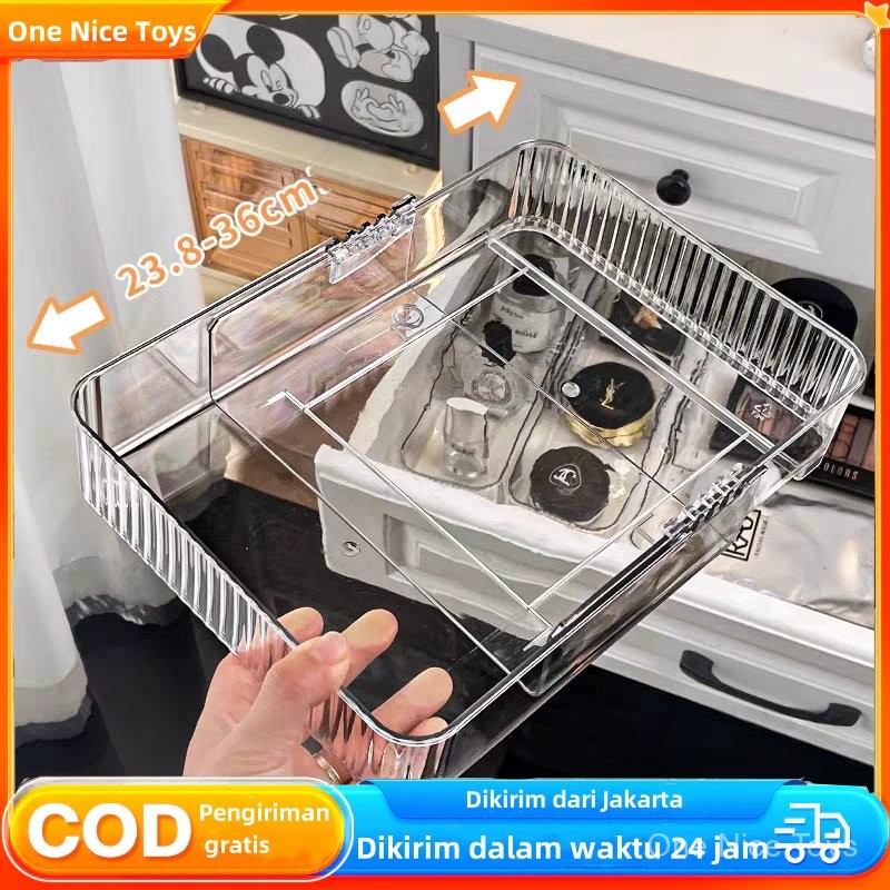 Sekat Laci Organizer Penyekat Laci Bening Acrylic Kotak Penyimpanan Serbaguna