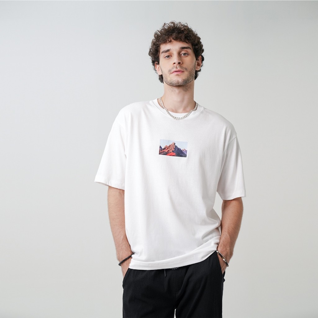 【Ori】 CELCIUS Kaos Lengan Pendek Oversize LIN000501C Putih Kaos Pria dan Wanita