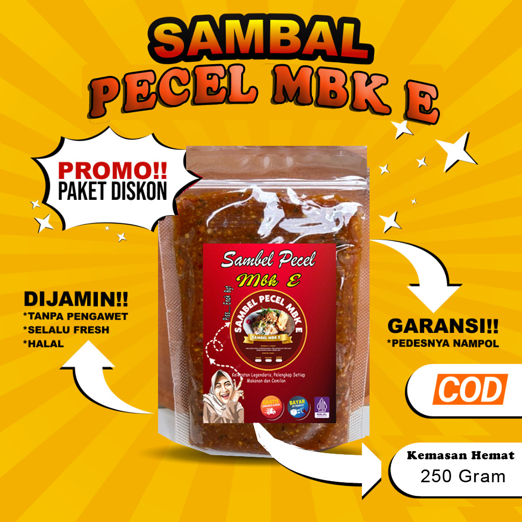 

SAMBEL PECEL KEDIRI MBK E 250 GR BISA COD KAK Q