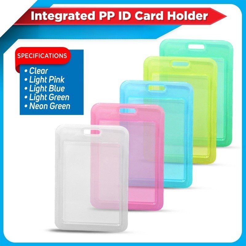 

Name Tag Tempat kartu ID terintegrasi berwarna-warni vertikal Cocok untuk Kartu Identitas - SAN BWI