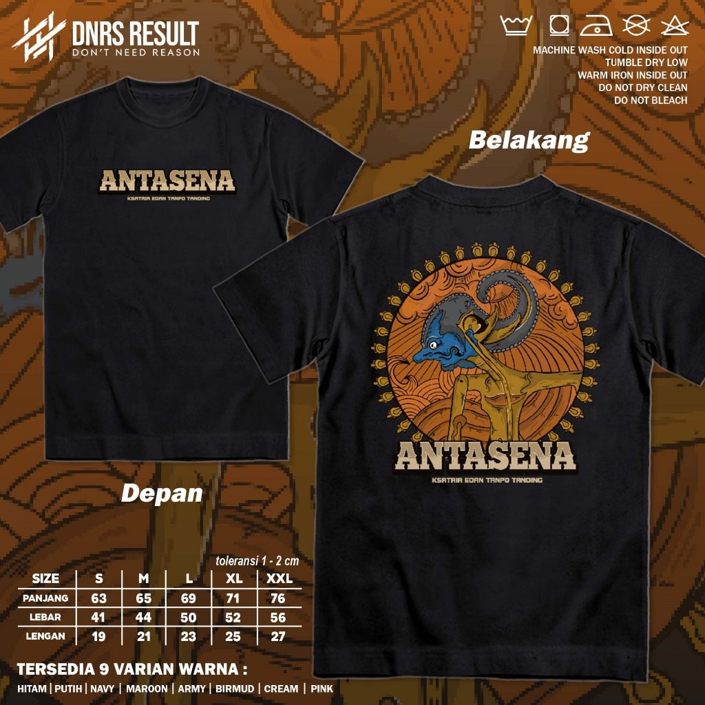 Kaos Wayang Antasena - Baju Distro Java Culture Budaya Jawa Ksatria Edan Tanpo Tanding