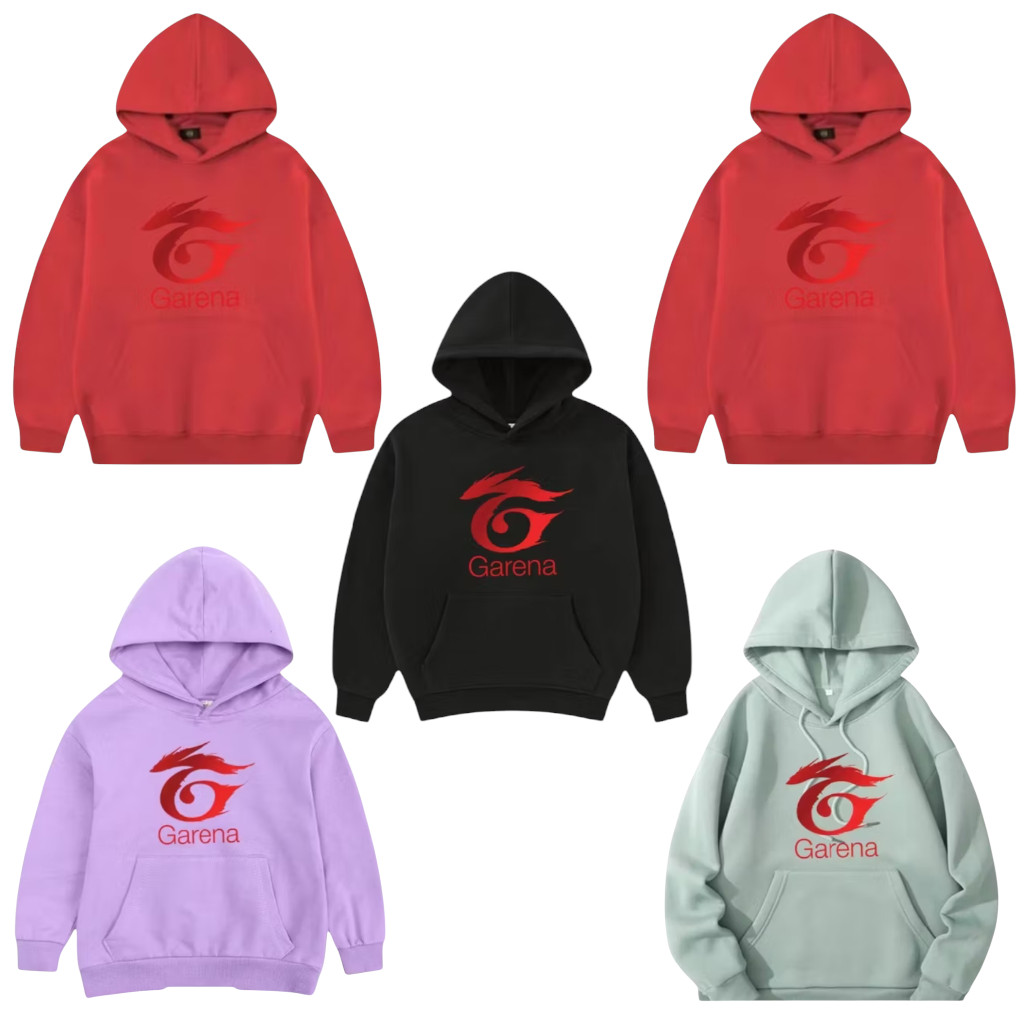 Hoodie Garena FF Free Fire Anak Laki Laki dan Perempuan Jaket Gambar Garena FF Free Fire Anak Sweate