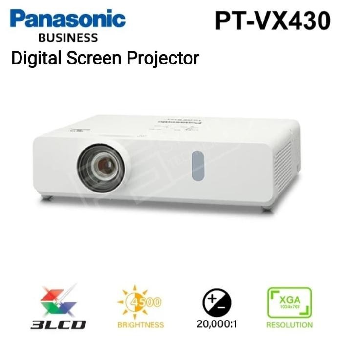 Projector Panasonic PT-VX430 PTVX430 Proyektor LCD XGA 4500 ANSI Lumens - projector  panasonic PT-VX