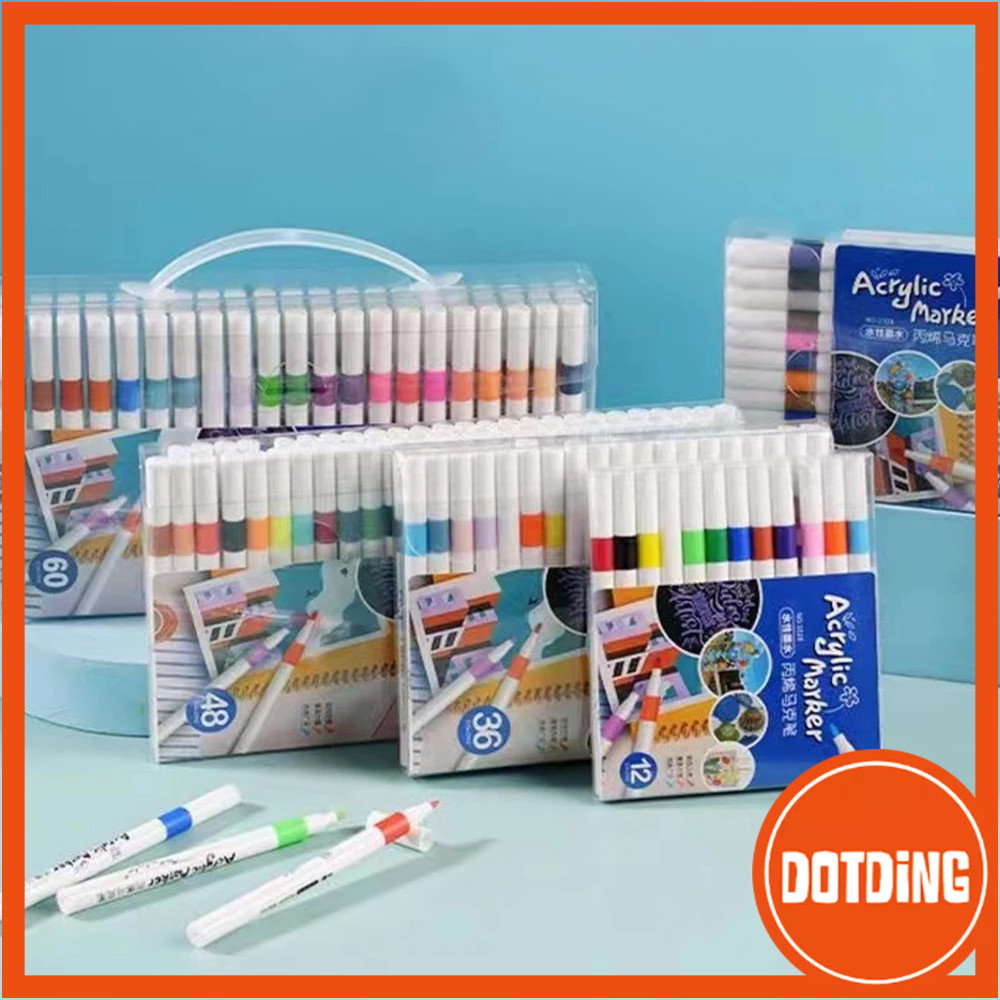 

Jaje.store [COD] Acrylic Marker Set Spidol Akrilik DIY Painting Spidol Pastel Pulpen Highlight Drawing Warna