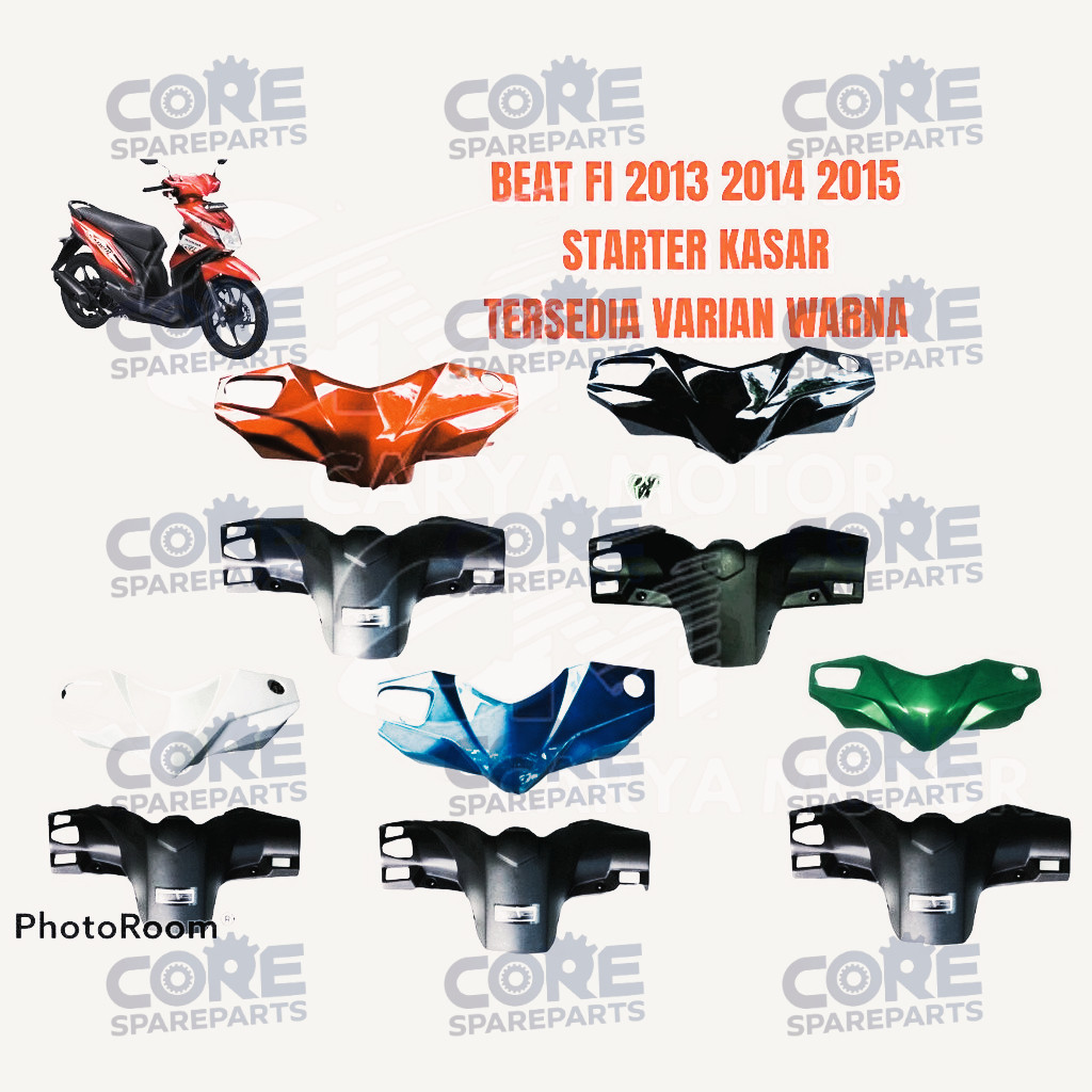 JUAL MURAH Batok kepala depan belakang beat fi 2013 2014 2015 starter kasar warna hitam merah biru p