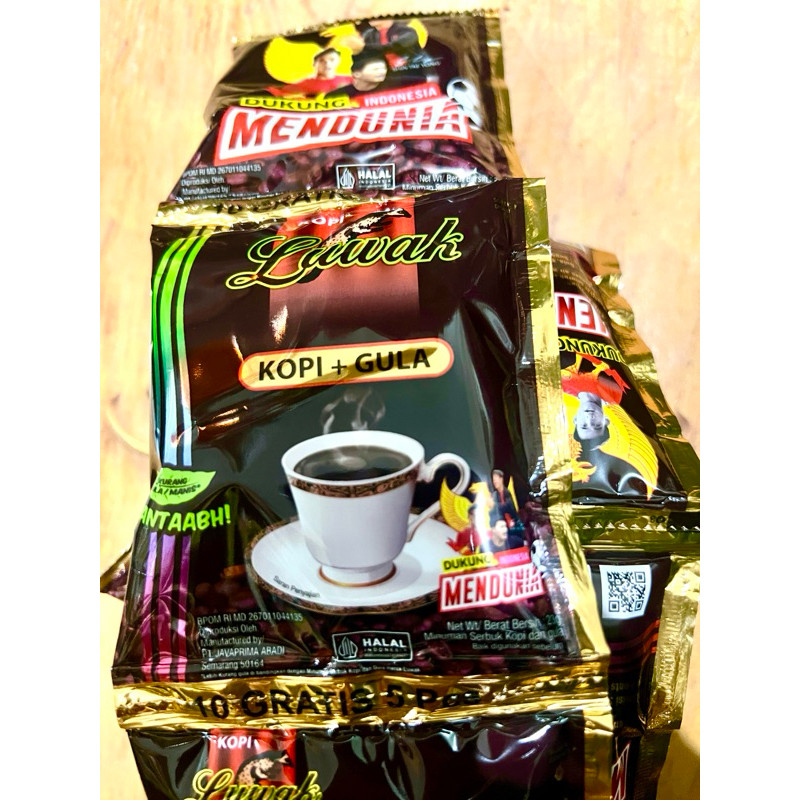 

Luwak Hitam Kopi + Gula (1 Renteng) 15 Pcs - Kopi Instan Luwak