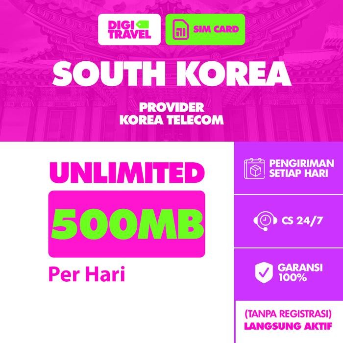SIM Card Korea Selatan Unlimited | Simcard Korea Selatan | Sim Card Simcard South Korea Unlimited | 