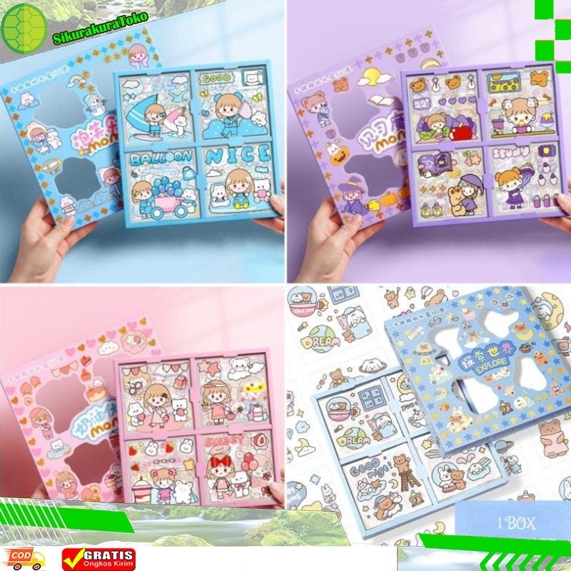 

1 BOX Stiker Karakter Anti Air Waterproof Sticker Momo Explore bisa digunakan pada Tumbler Gelas Pouch Botol Mug