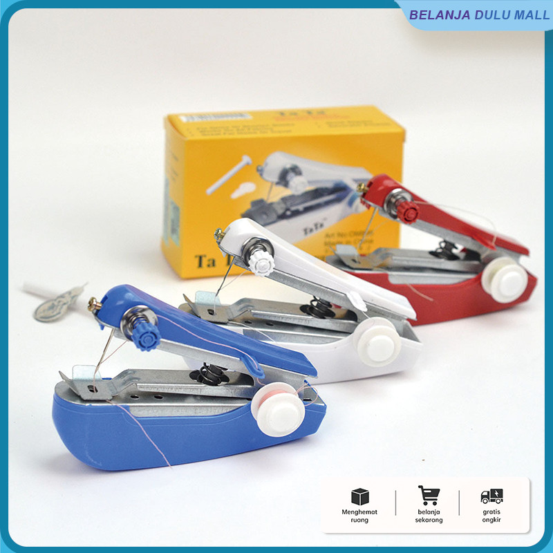 Mesin jahit listrik genggam multifungsi untuk rumah, mesin jahit tangan mini portabel, mesin jahit D