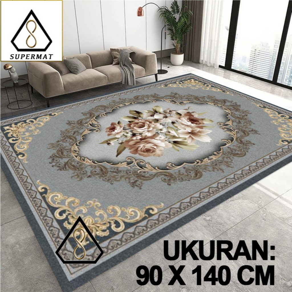 SUPERMAT - Karpet Lantai Eropa Polyester [Uk 90 x 140 Cm]