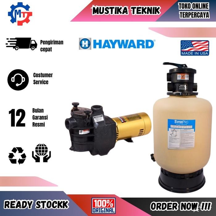 Paket Pompa Kolam Renang Hayward 1hp + Sand filter 17" Hayward Max Flo