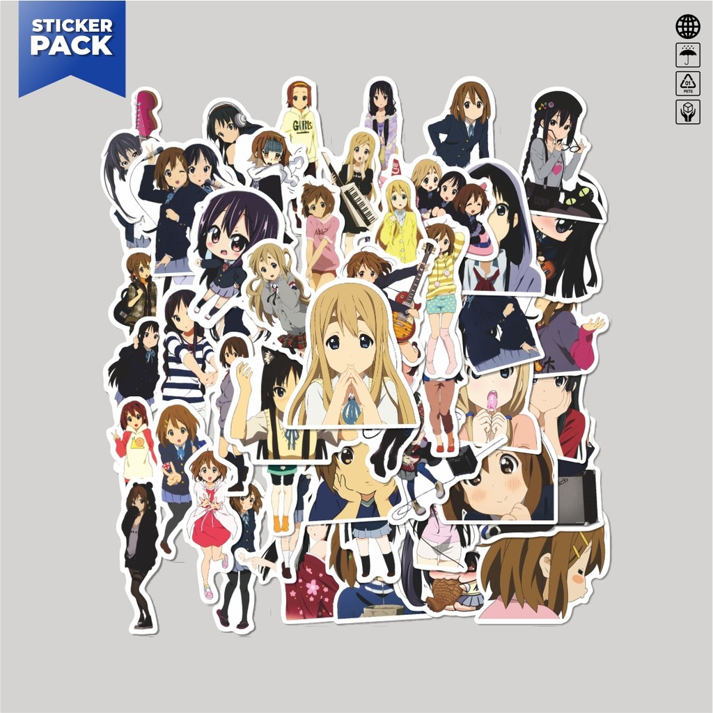 

[100PCS]Stiker Pack Sticker Anime K-On! Aesthetic Vinyl Anti Air Dekorasi Sticker Laptop Buku Journal Koper Helm Casing HP Gitar Helm Skateboard