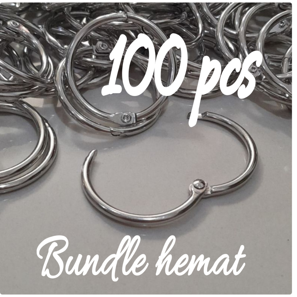 

[Bundle 100 Pcs] Ring Buka Tutup untuk Binder Scrapbook