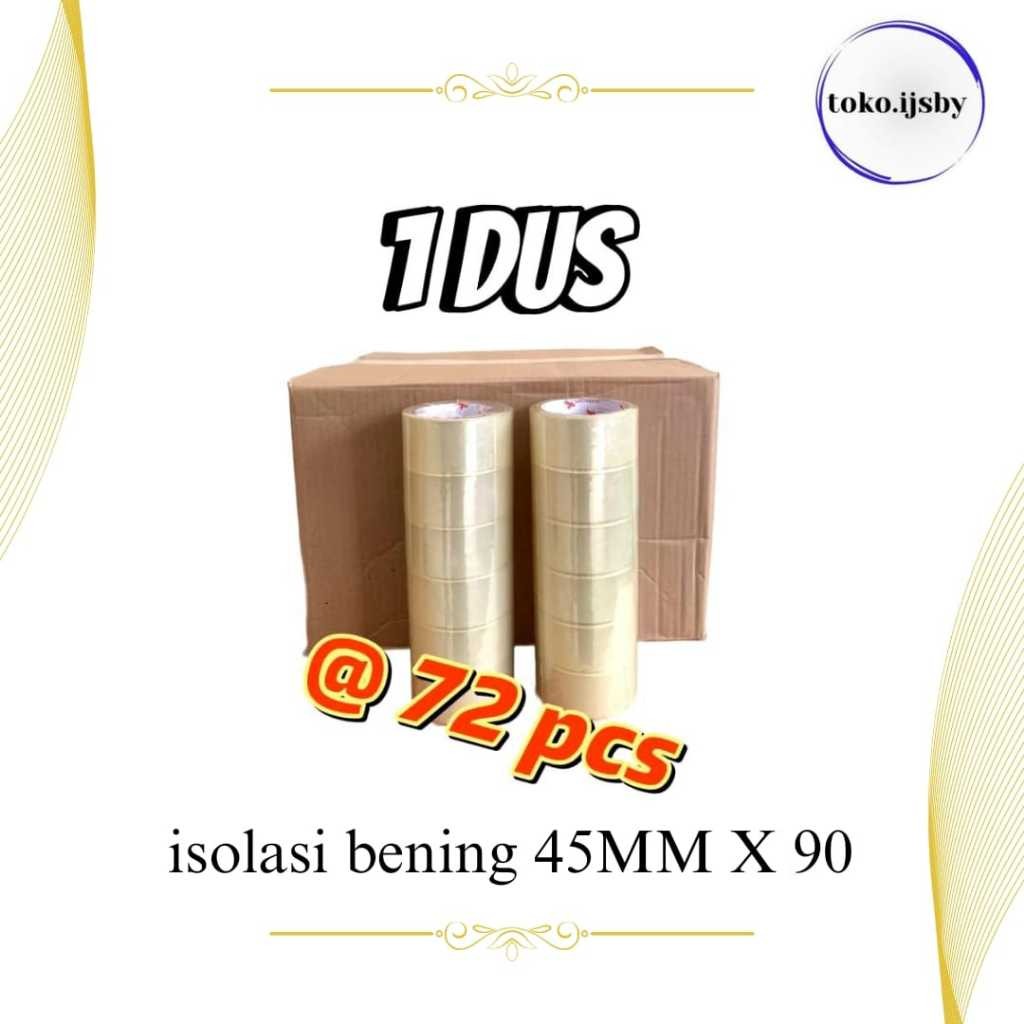 

LAKBAN BENING 45MM*90 / PAKET 1 DUS / PAKET 72 PCS / HARGA LEBIH MURAH !!!!!