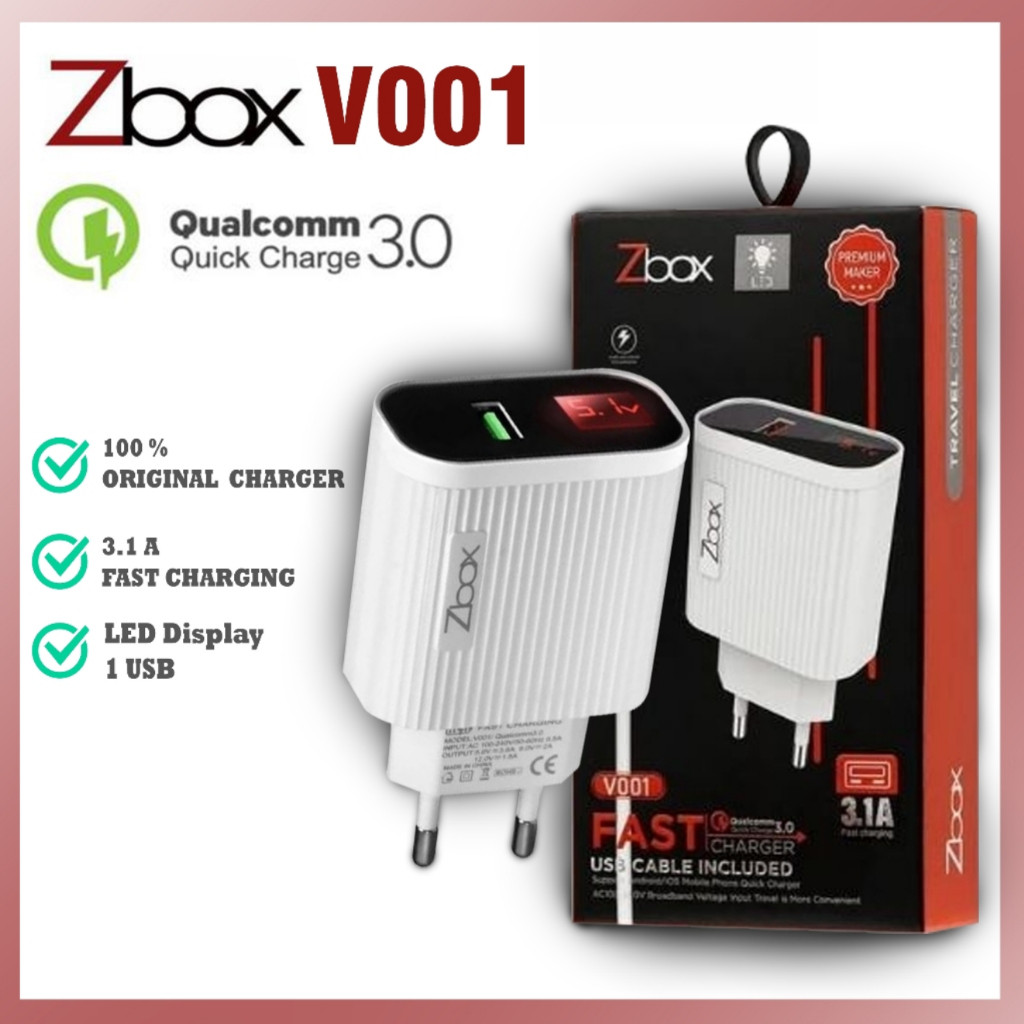 CHARGER ZBOX V001 | CHARGER LED | MICRO TYPE C | FAST CHARGE