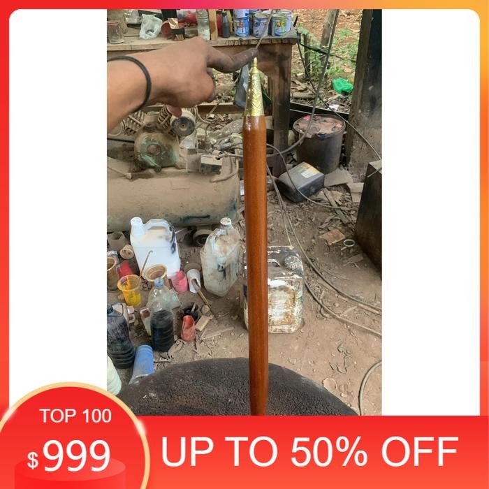 deder tombak dari kayu mahoni ulir lurus finishingan lengkap denagan tunjung gratis stel bk Keris se