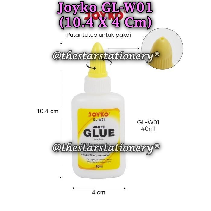 

(1 Biji) GROSIR Glue JOYKO GL-W01 / White Liquid Glue Lem Putih Cair Kertas Joyko GL-W01 (1 Biji)
