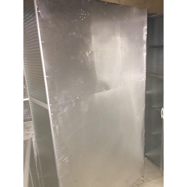 Rak Piring Lemari 3 Pintu Full Kaca HANUMAN ALUMINIUM - Plat