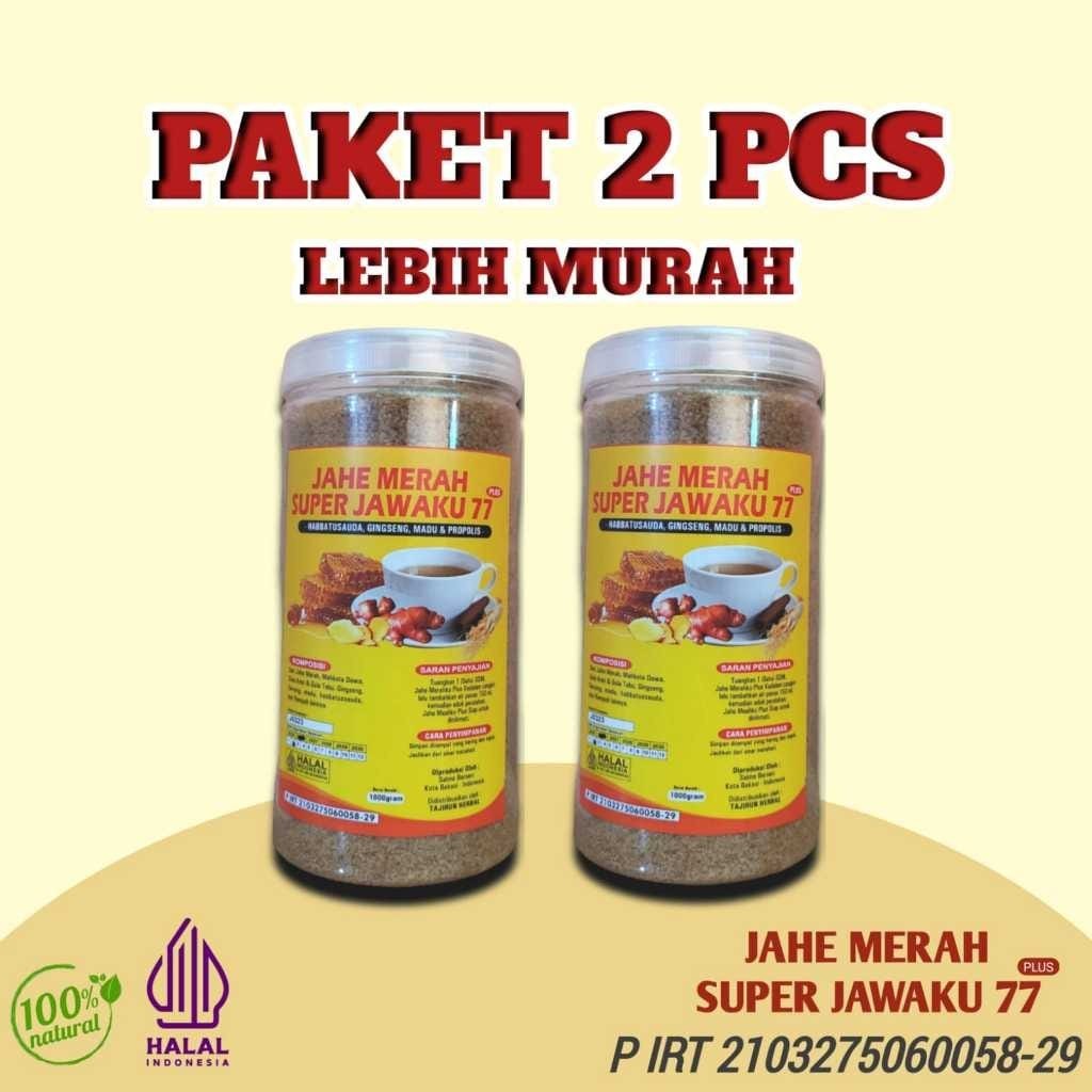 

Paket 2 Jahe Merah Super Jawaku 77 1kg
