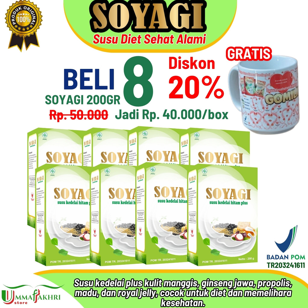 

[PAKET RESELLR] SOYAGI Susu Diet Alami Kedelai Plus Herbal