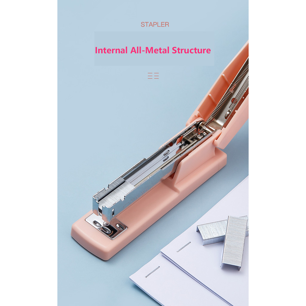

Comix Stapler/Stapler 20 Pages 24/6 26/6 Office Home Stapler B3113 White/Pink/Blue