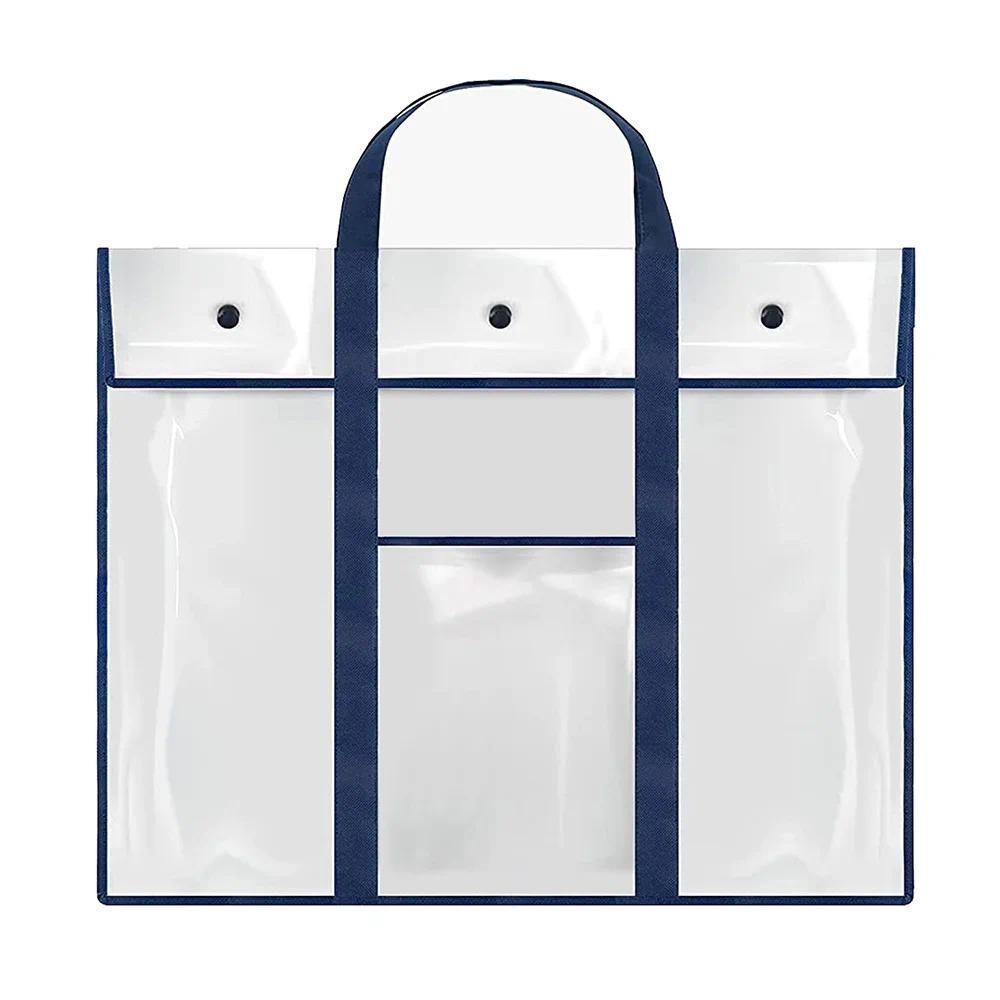 

New Art Portfolio Bag Art Pvc Storage Pocket Large Poster Storage Bag Large Capacity Art Portfolio Organizer With Pocket