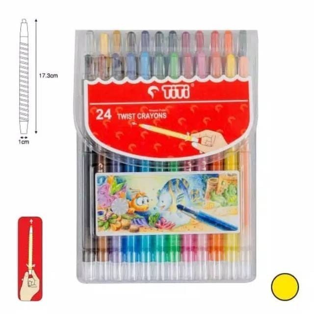 

Crayon Putar TITI Twist 12 Warna - Bebas Racun, Aman untuk Anak-anak