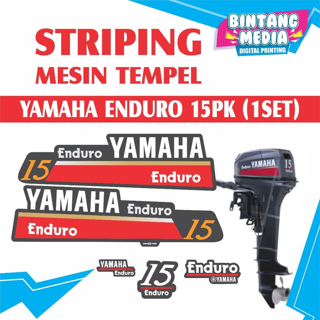 STIKER MESIN TEMPEL YAMAHA ENDURO 15PK Yamaha Bencong