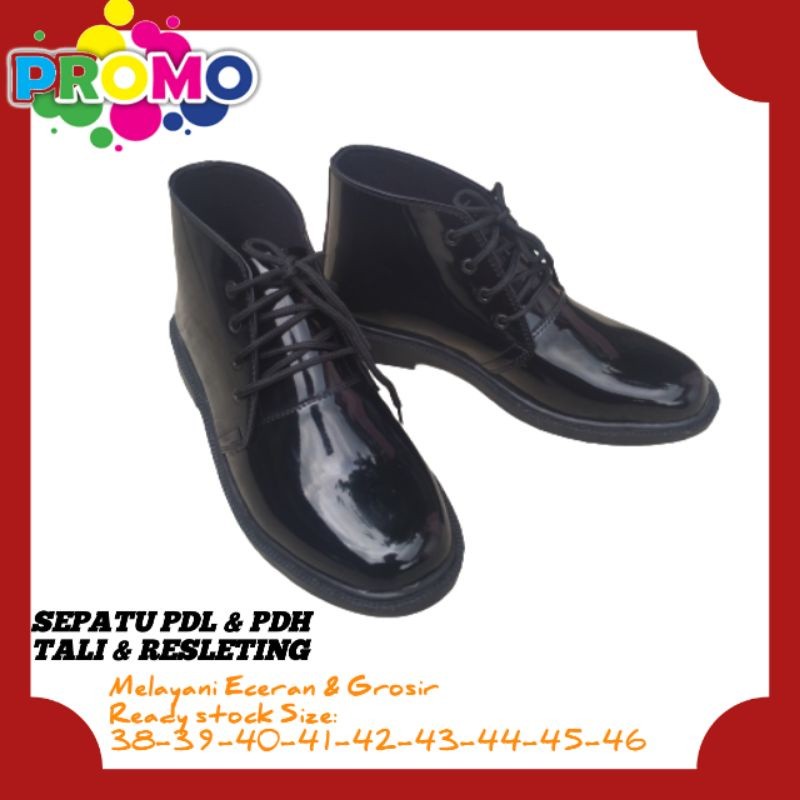 A86 [BERKUALITAS]Sepatu Pdh Pdl Pendek Sepatu Dinas Tni Polri Satpam Security Banser SUPER premium