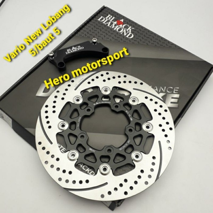 Disc Piringan Cakram Depan Vario125  New/Vario 150 New Lobang 5-Baut 5 Floating 260mm Blackdiamond -