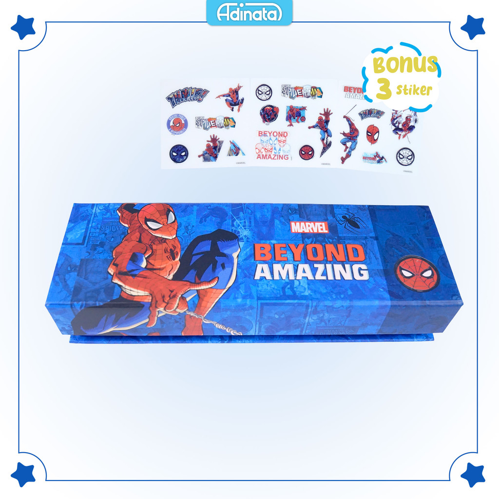 

SPIDERMAN PAPER PEN CASE 2523-1611 WITH DIY STICKERS - ADINATA / TEMPAT PENSIL / DIY