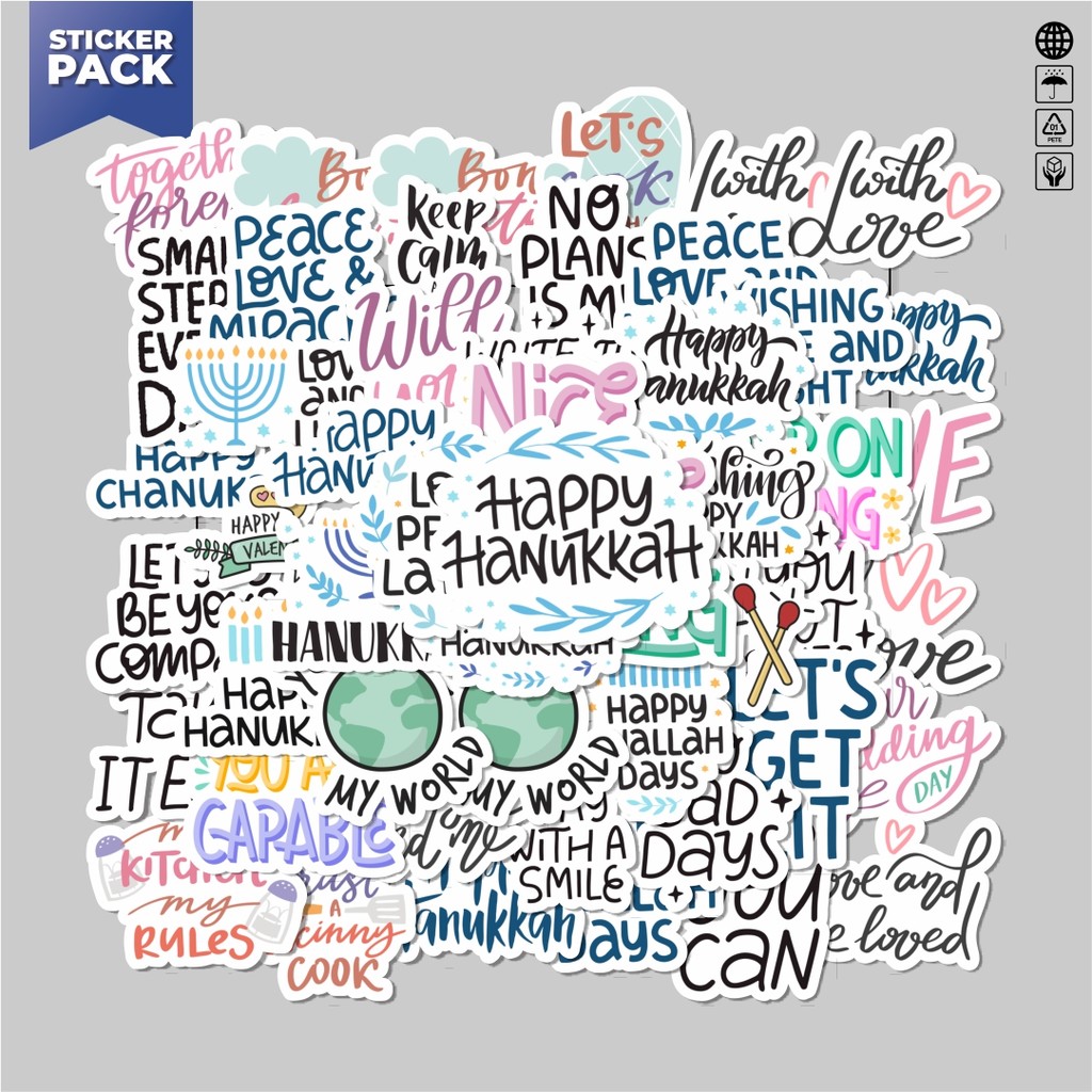 

[100PCS]Stiker Pack Stiker Phrases Bahasa Inggris Aesthetic Vinyl Anti Air Dekorasi Sticker Laptop Buku Journal Koper Helm Casing HP Gitar Helm Skateboard