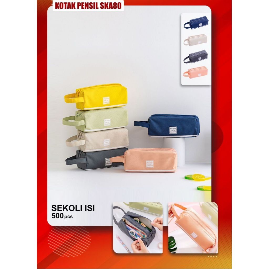 

(TOS) TEMPAT PENSIL SKA 80 / KOTAK PENSIL SKA80 / Tempat / Kotak Pensil / Alat Tulis / Kosmetik / Dompet Kain / Stationery / Pencil / Pen / Cosmetic / Travel Case / Box Pencil